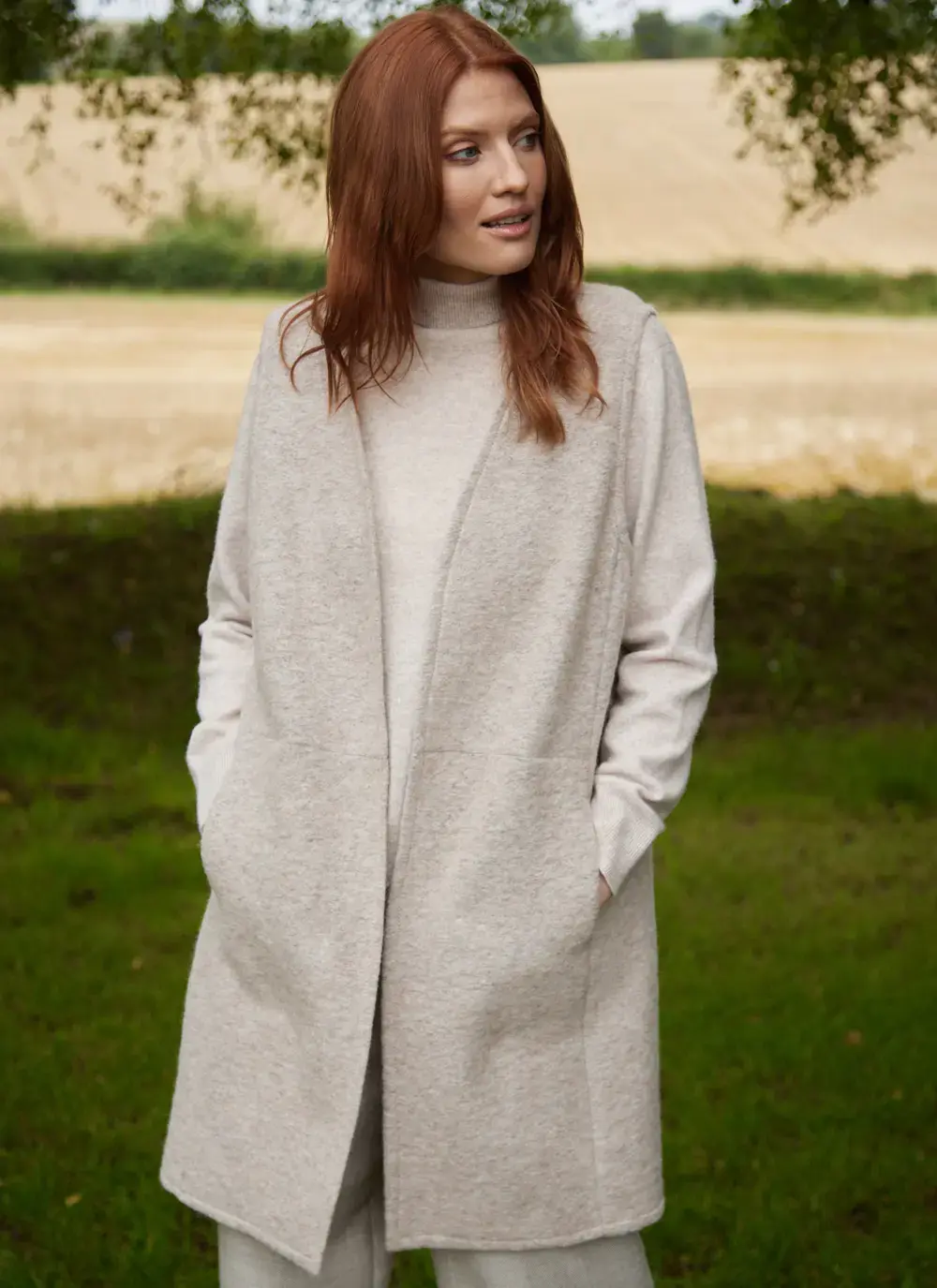 Eva Wool Long Gilet 